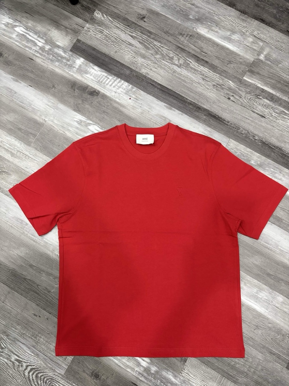 Ami Red Crewneck Short Sleeve Tee